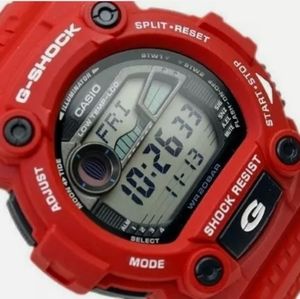 CASIO G-SHOCK, G7900A-4 G-7900A-4, MOON AND TIDE GRAPHS, RED, FREE SHIPPING